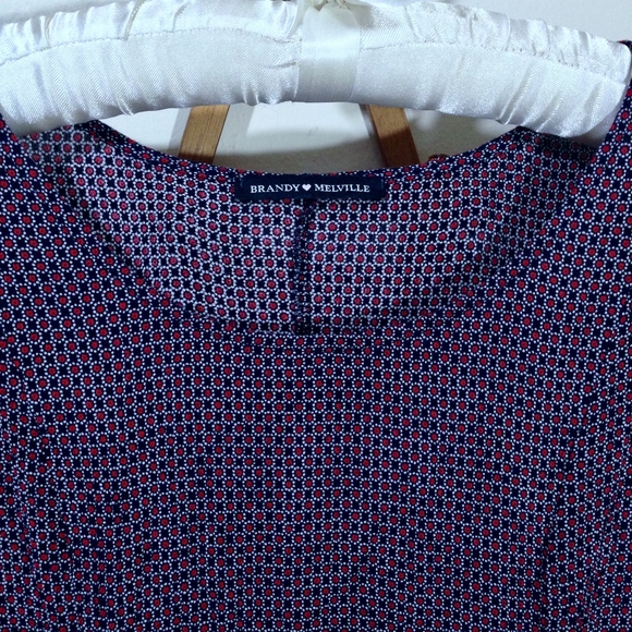 BRANDY MELVILLE Skater Dress Fits Blue Red Small - Picture 2 of 8
